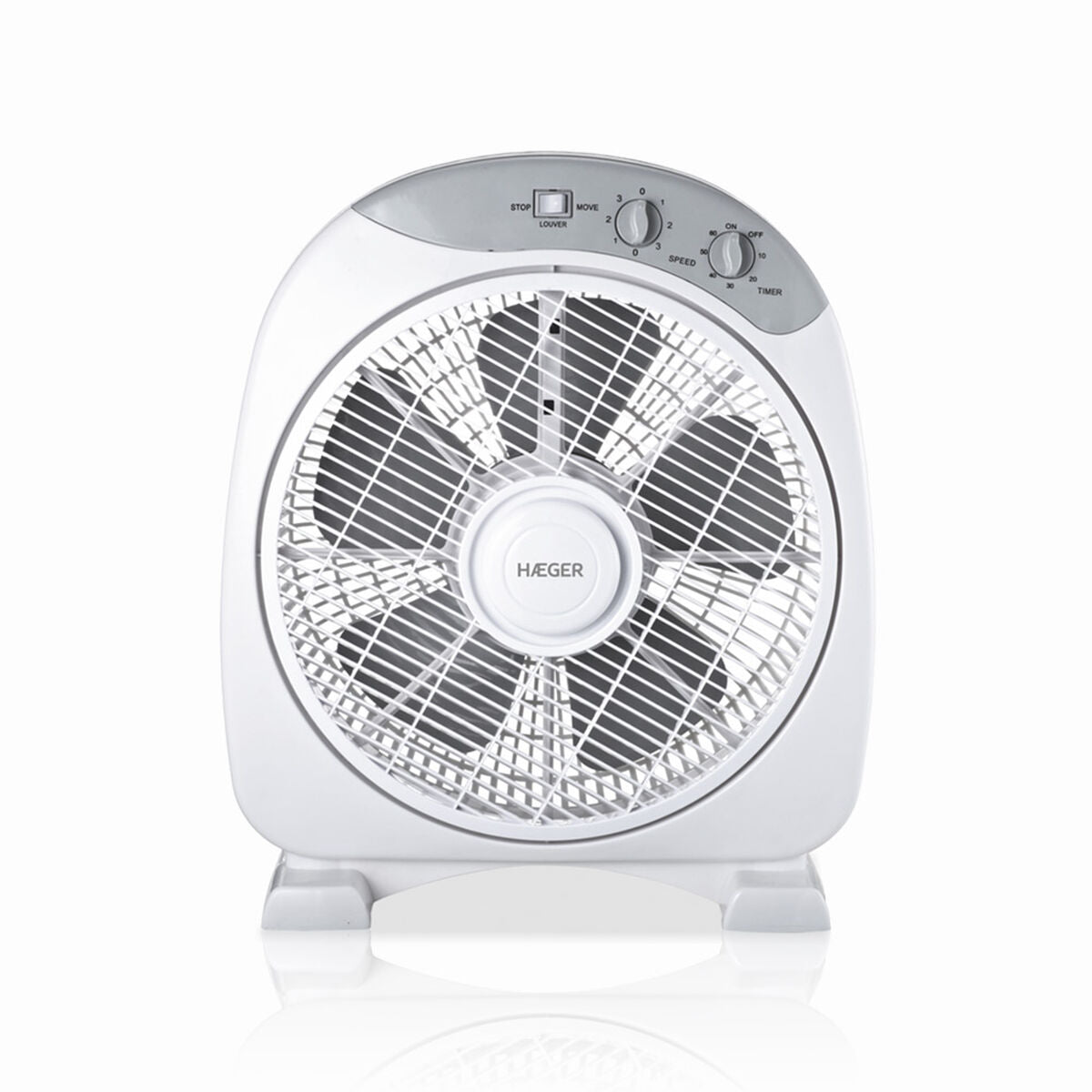 Ventilateur de sol Haeger FF012004A blanc posé au sol