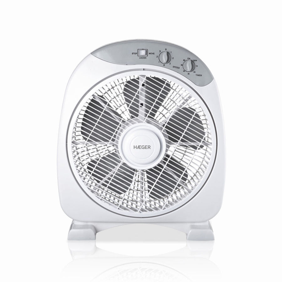 Ventilateur de sol Haeger FF012004A blanc posé au sol