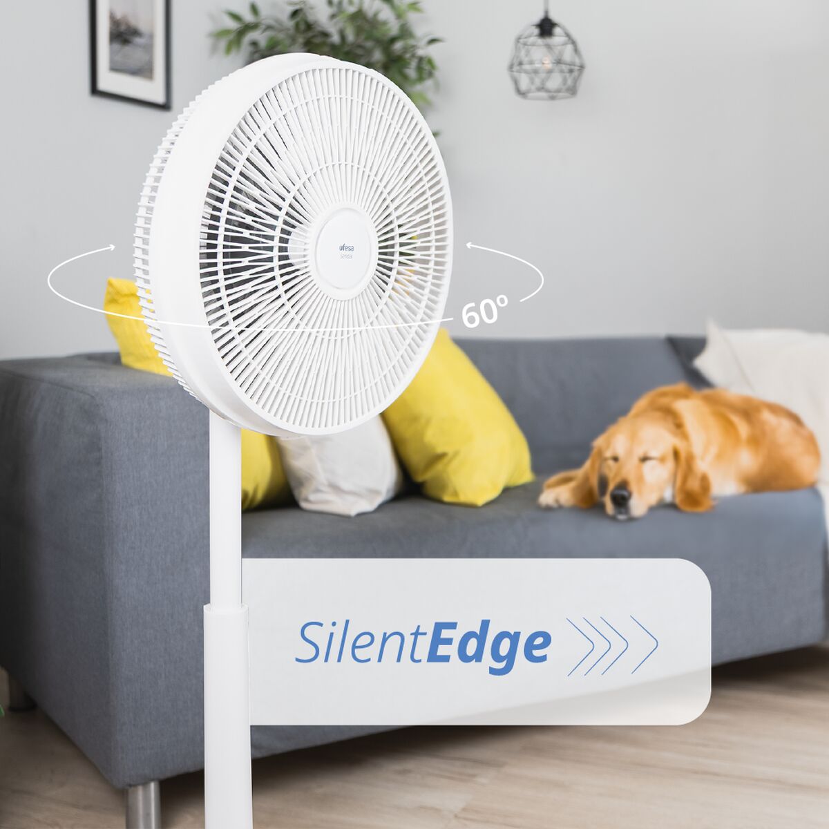Ventilateur sur pied UFESA 84406249 24 W — grandes pales et télécommande — vue 2