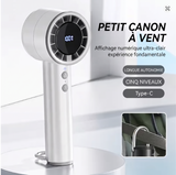 Mini ventilateur USB rechargeable — écran LED, 3 vitesses, lampe torche