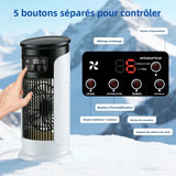 Rafraîchisseur d'air 3-en-1 USB — ventilateur + brumisateur + veilleuse LED