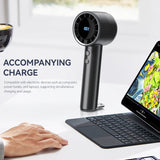 Mini ventilateur USB rechargeable — écran LED, 3 vitesses, lampe torche