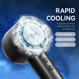 Mini ventilateur USB rechargeable — écran LED, 3 vitesses, lampe torche