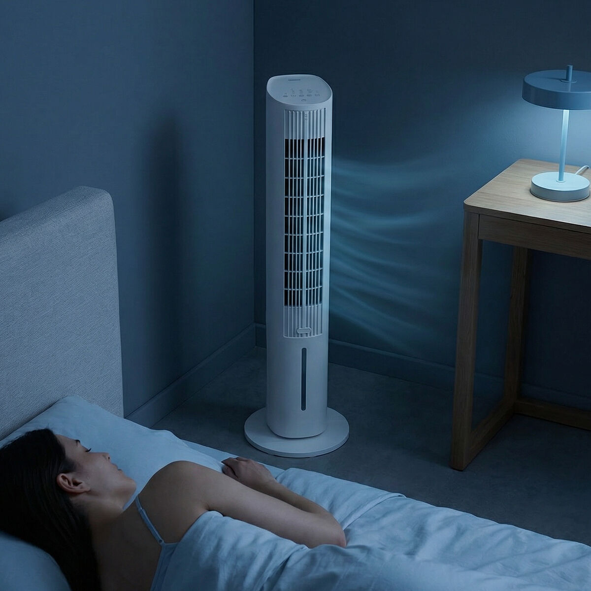 Rafraîchisseur évaporatif tour Hushly 4-en-1 — Réservoir 3,5 L, InnovaGoods — vue 2
