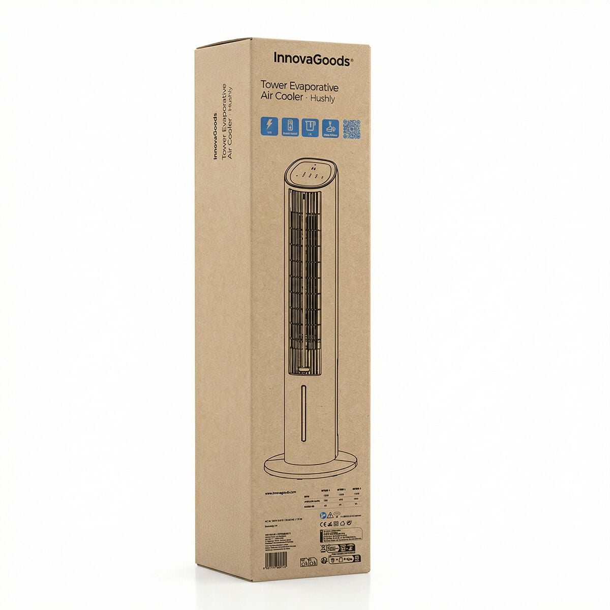 Rafraîchisseur évaporatif tour Hushly 4-en-1 — Réservoir 3,5 L, InnovaGoods — vue 16